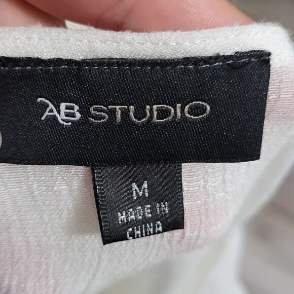 AB studio white linen blouse - Picture 8 of 10